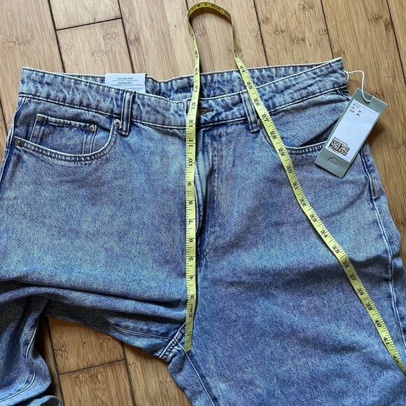 NWT H&M LOOSE MOM JEANS Divided High Waist Ankle Length Med Blue Wash US 14 - Picture 4 of 14